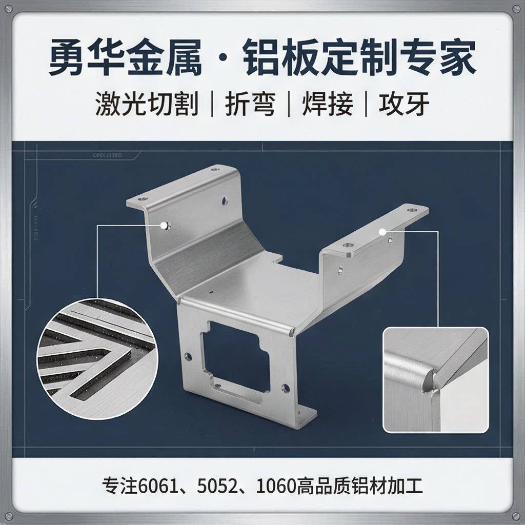 铝板加工定制激光切割6061折弯焊接5052铝合金1060纯铝片