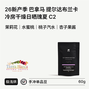 BIG SUR 26新产季 巴拿马提尔达布兰卡庄园冷房干燥日晒瑰夏C2