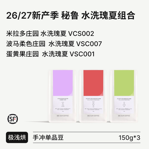 BIGSUR新产季秘鲁水洗瑰夏