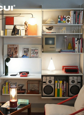 阿崔造屋C1上墙置物架不锈钢反扣板桌面置物家用陈列架桌子客厅收