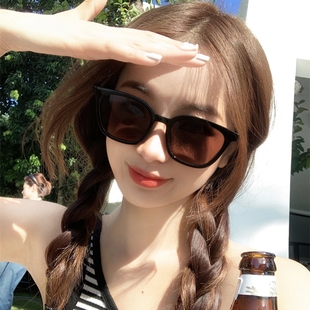 gm茶色墨镜女高级感ins太阳镜2024年新款夏天遮阳近视眼镜韩版潮