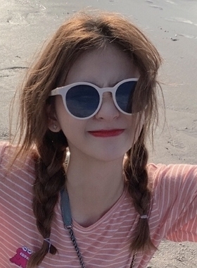 许红豆同款圆脸墨镜女