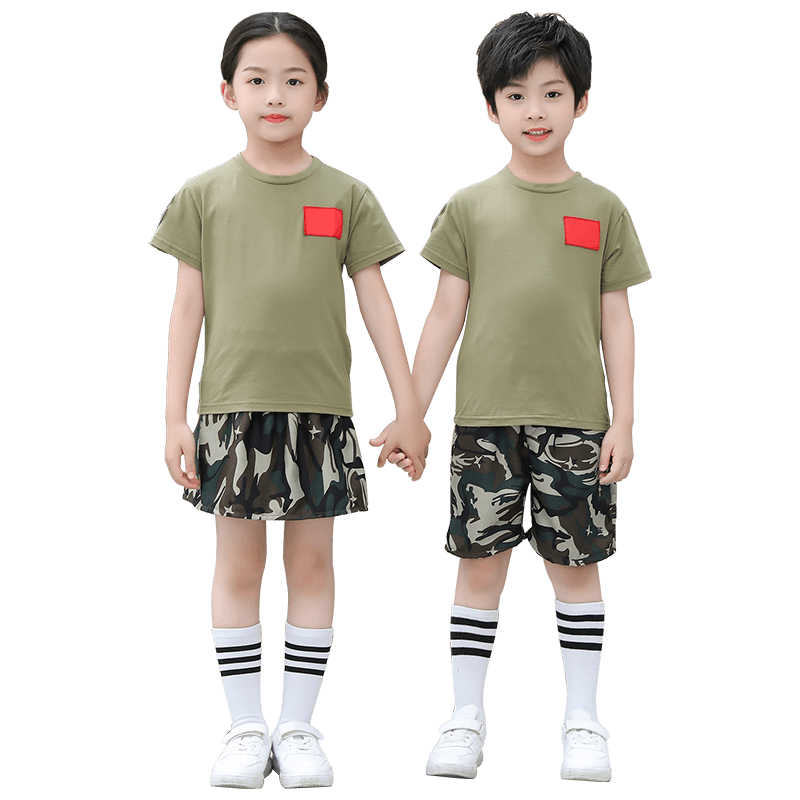 军装儿童迷彩服套装夏季男童短袖特种兵演出小学生夏令营军训夏装