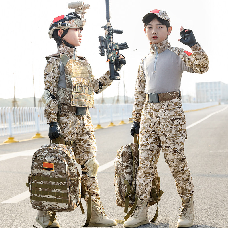 儿童迷彩服套装春秋季男童特种兵装备夜视仪模型夏令营军训服蛙服