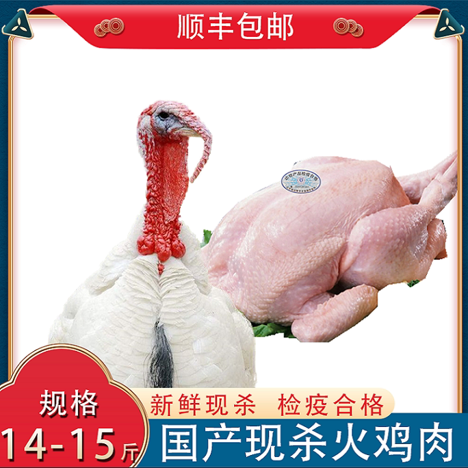 活体现杀新鲜整只感恩圣诞火鸡