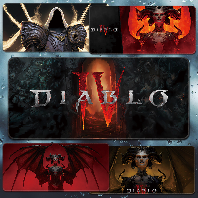 暗黑破坏神4鼠标垫Diablo IV莉莉丝游戏电竞周边超大键盘桌垫锁边