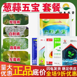 曹达葱蒜五宝套装霜霉病叶斑病灰霉病炭疽病白粉病农药杀菌剂140g