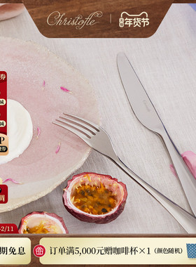 CHRISTOFLE昆庭Origine起源不锈钢咖啡勺甜品刀叉勺西餐餐具