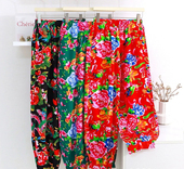 绵绸灯笼裤 长裤 民族风 东北大花裤 男女装 春夏新款 宽松休闲沙滩裤