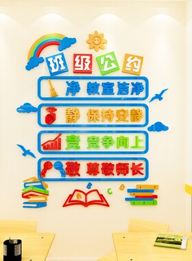 墙贴初高中校园励志标语班级公约