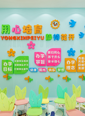 幼儿园辅导班亚克力立体墙贴