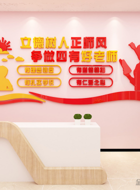 四有好老师培训机构文化墙贴