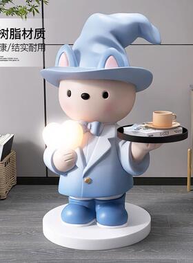 大型熊客厅落地摆件灯乔迁新居礼品电视柜沙发旁托盘茶几家居饰品