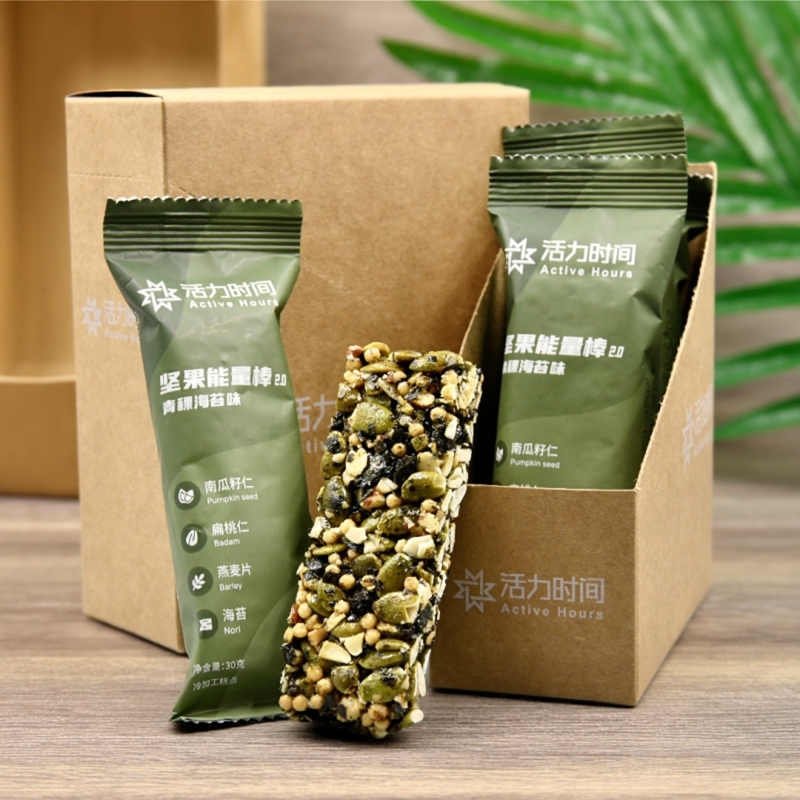 活力时间/能量棒/青稞海苔坚果燕麦全植物高蛋白高纤维低钠30g/支