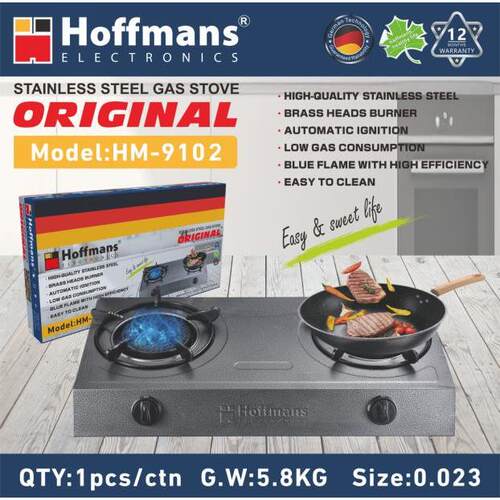 Hoffmans 9102 Stainless steel Gas stove 1PCS/CTN