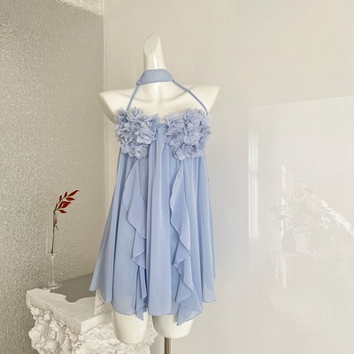 项天鹅er 法式吊带连衣裙女2026早春新款纯欲穿搭蛋糕裙度假裙子