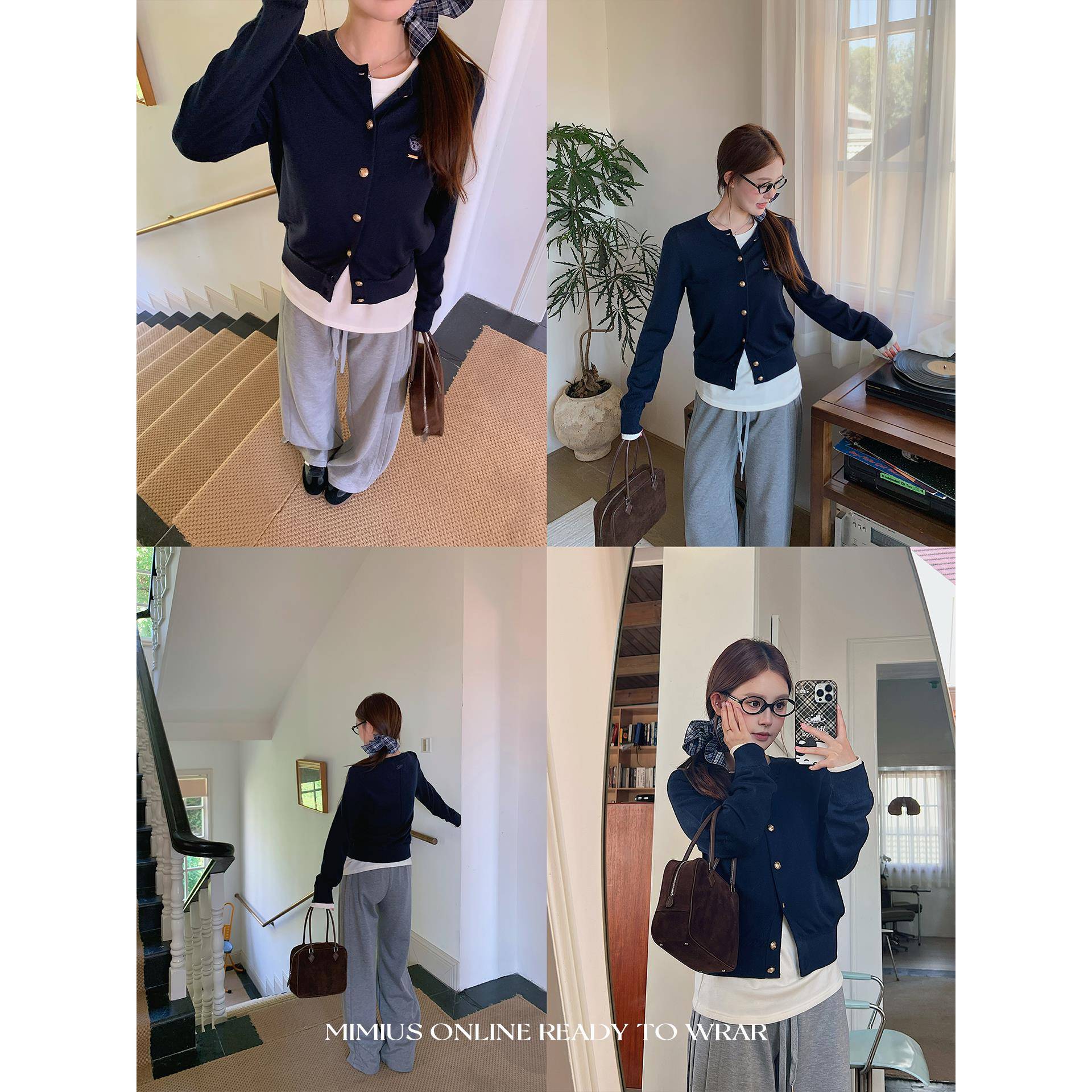 游鹿鹿 露思同款全羊毛针织衫女 小熊刺绣减龄可爱软糯温柔风毛衣