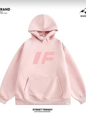 FREN 国潮牌连帽卫衣女秋冬季加厚情侣装男女款外套美式休闲上衣