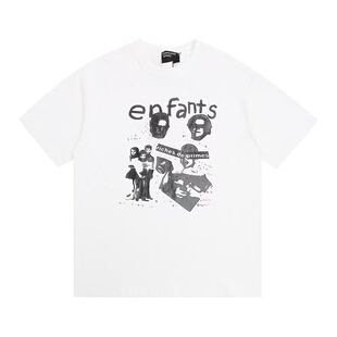 欧美潮牌夏季新款ERD25FW忧郁的富二代胖小孩掠夺童年erd情侣短袖
