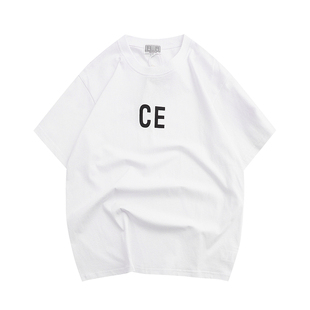 CAVEMPT基础款CE短袖日潮重磅250g精梳长绒棉反光印花情侣t恤