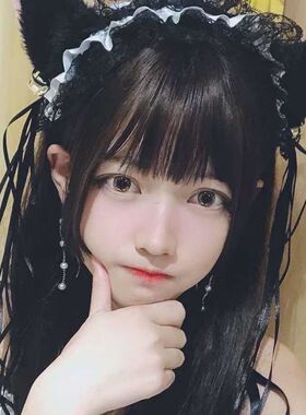 洛丽塔蕾丝少女风铃铛发箍猫耳朵