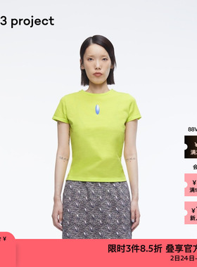 素然3ge3 project春夏女士简约日常百搭修身内搭可外穿短袖T恤