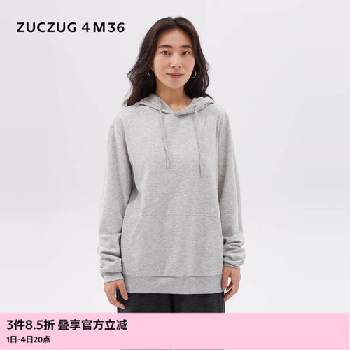 ZUCZUG4M36针织布带帽宽松卫衣
