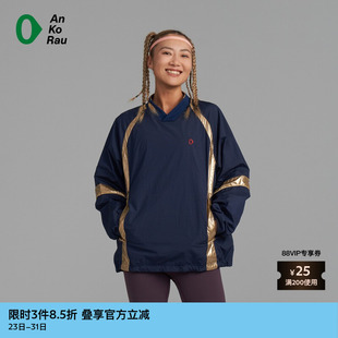 安高若春夏女士复古经典 素然AnKoRau 户外穿搭拼接卫衣 新品
