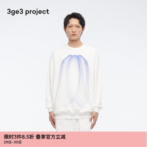 3ge3project男女款宽松圆领卫衣