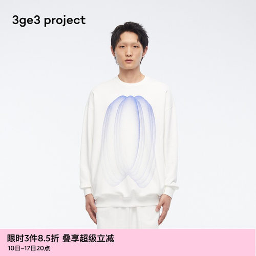 3ge3project男女款宽松圆领卫衣