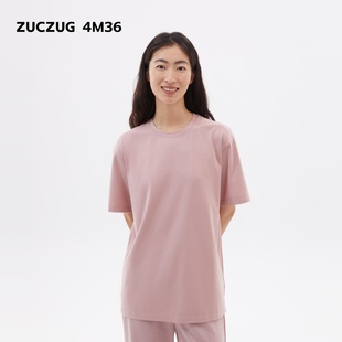 女士经典 4M36 24夏季 T恤 棉弹针织布宽松短袖 新品 素然ZUCZUG