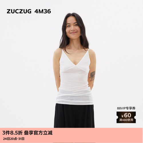 ZUCZUG4M36罗纹针织布V领吊带