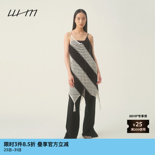 素然WHM 女士摩登复古显气质镂空舒适百搭针织吊带连衣裙 夏季