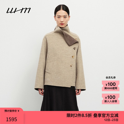 WHM舒适设计感双面呢短夹克