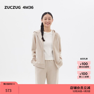 24秋季 4M36 素然ZUCZUG 女士日常休闲毛圈针织布带帽卫衣 新品