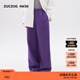 新品 素然ZUCZUG 4M36 春季 女士棉竹节亚麻全长直筒休闲裤