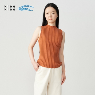 女士休闲气质经典 夏季 宽松环保棉干爽纱针织背心 klee 素然klee