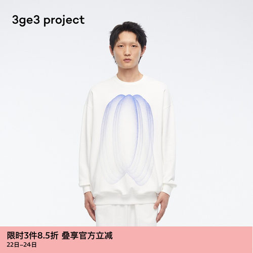 3ge3project男女款宽松圆领卫衣