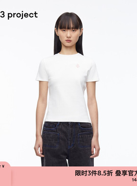 【新品】素然3ge3 project 春季女士多色纯棉针织布白色T恤