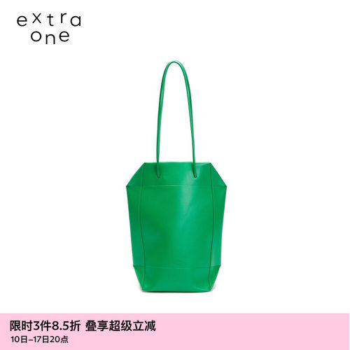 平纹牛皮简约折叠便携大号托特包