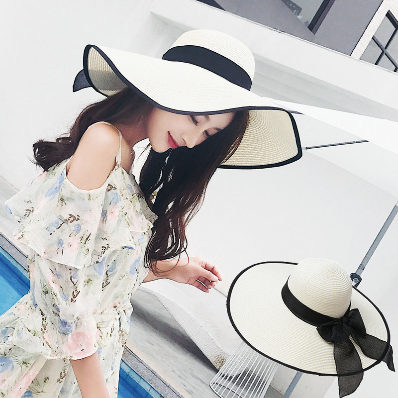 大沿海边出游可折叠防晒遮阳草帽