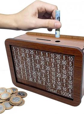 【下单立减50】Money Box with Counter木质存钱罐零钱储ZP