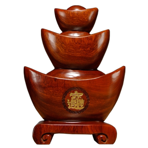 实木雕刻摆件家居客厅开业工艺品