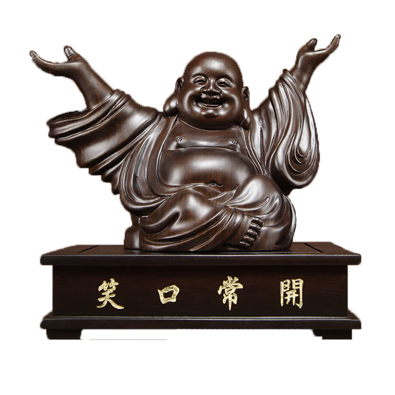 笑口常开红木家居客厅弥勒佛像
