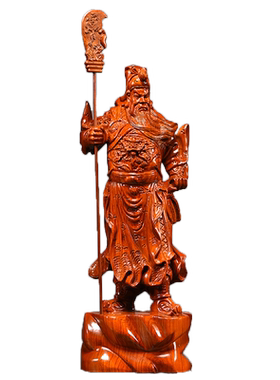花梨佛像大号武财神客厅玄关木雕