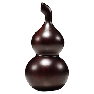 黑檀木雕葫芦摆件实木质葫芦玄关客厅红木家居桌面摆设装饰工艺品