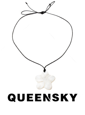 天然贝母白色花朵项链fever同款轻奢高级感叠戴颈链女款精致百搭