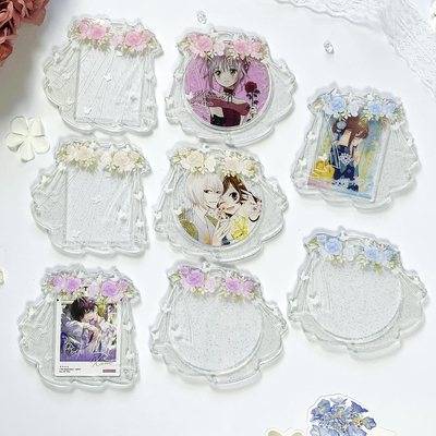 花环头纱杯垫卡框亚克力谷美