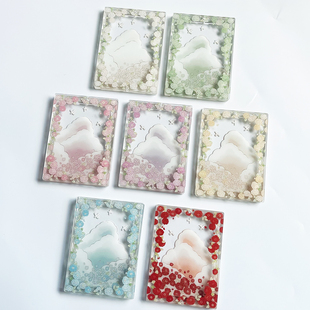 倩子酱Goods繁花说拍立得谷美小卡亚克力立牌卡框纸谷子相框收纳