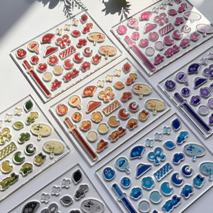 倩子酱Goods 茶花梦亚克力谷美粒粒填充装饰物摇摇乐卡框收纳框